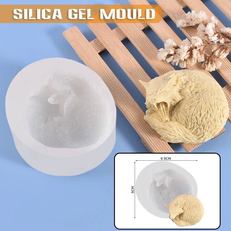 

Шаблоны для творчества, детальное литье спящего волка под давлением, Многофункциональный мягкий силиконовый трафарет B99