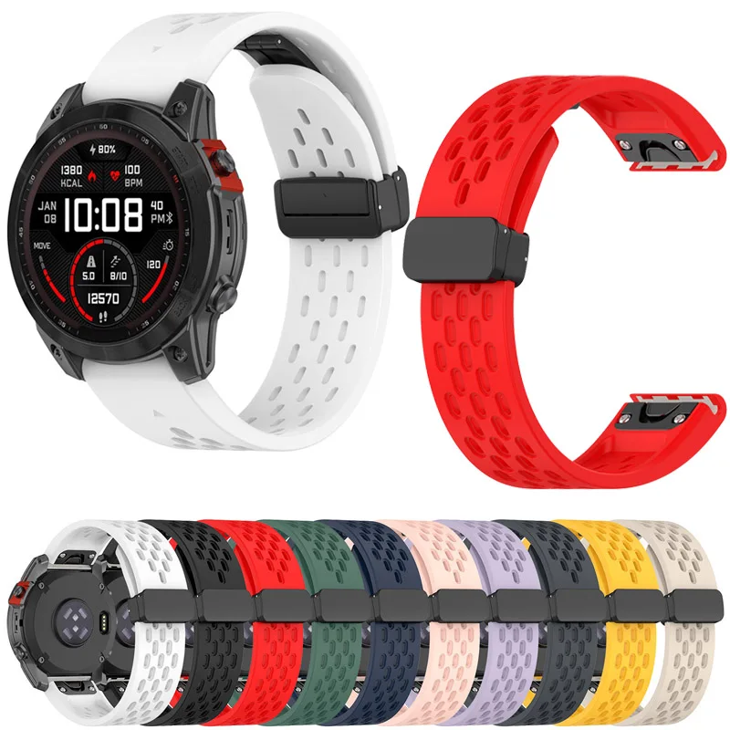 

26mm Strap For Garmin Garmin Fenix 7X pro fenix3 Fenix 6X PRO Soft Silicone Wrist Band Bracele Smartwatch Watchband Accessories