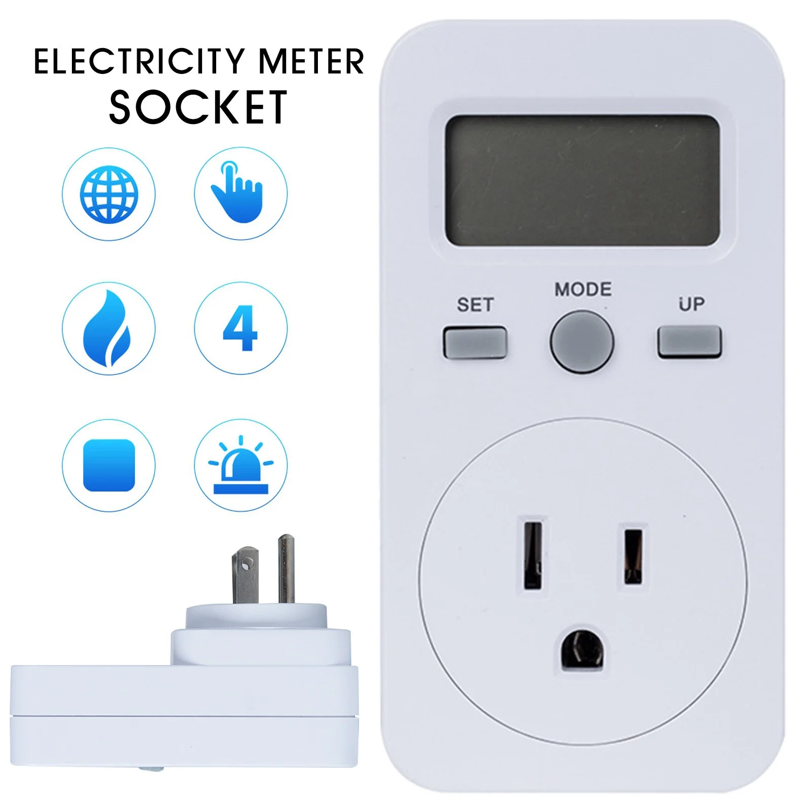 

230V 16A White 50HZ Energy Cost Meter Power Meter Energy Power Meter Socket