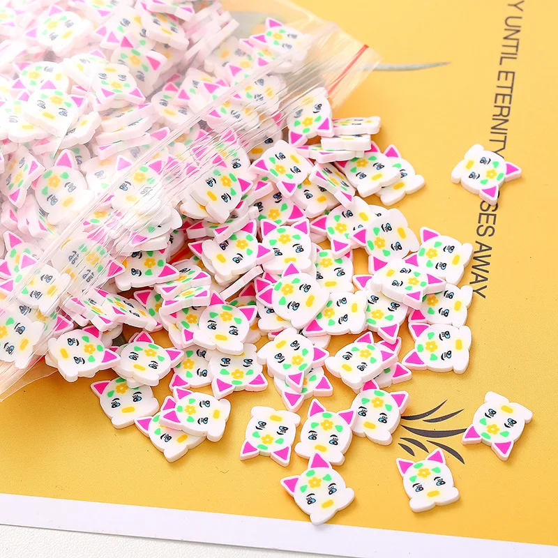 

100g Polymer Hot Clay Cartoon Animal Slice Sprinkles for Crafts Slime Accessories DIY Making Klei Cute Mud Particles