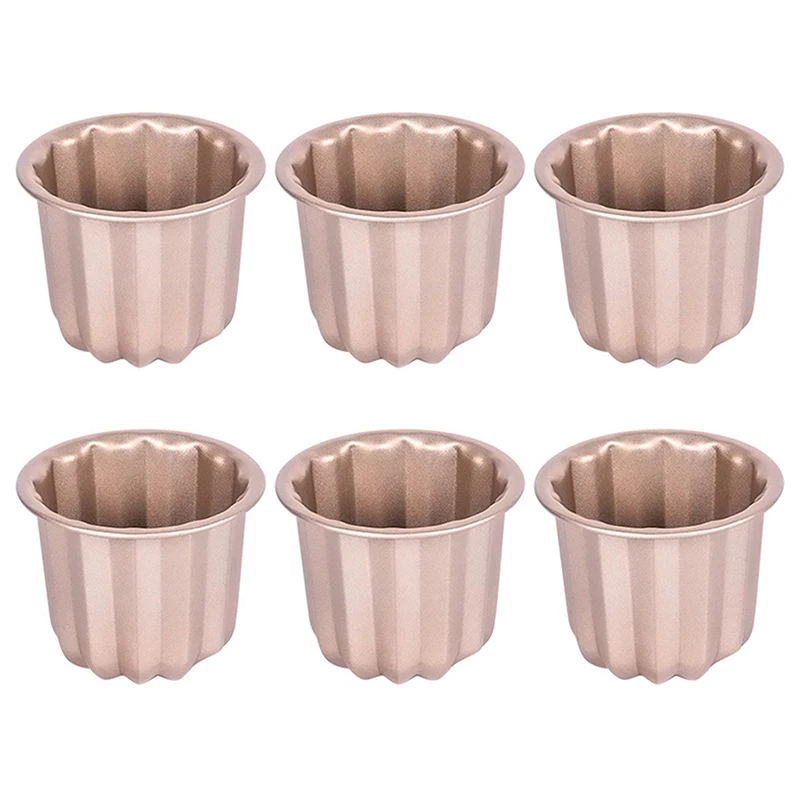 

6 шт., форма для торта, антипригарная маленькая форма для кексов, формы для кексов, форма для кексов из углеродистой стали, форма для выпечки, мини-держатель для кексов