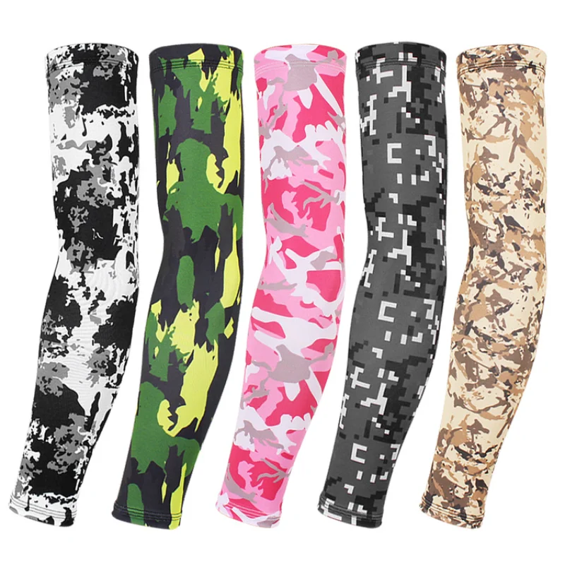 

2pcs Tactical Camouflage Sports Arm Sleeve Basketball Cycling Arm Warmer Summer Running Fishing UV Sun Protection Cuff Cover