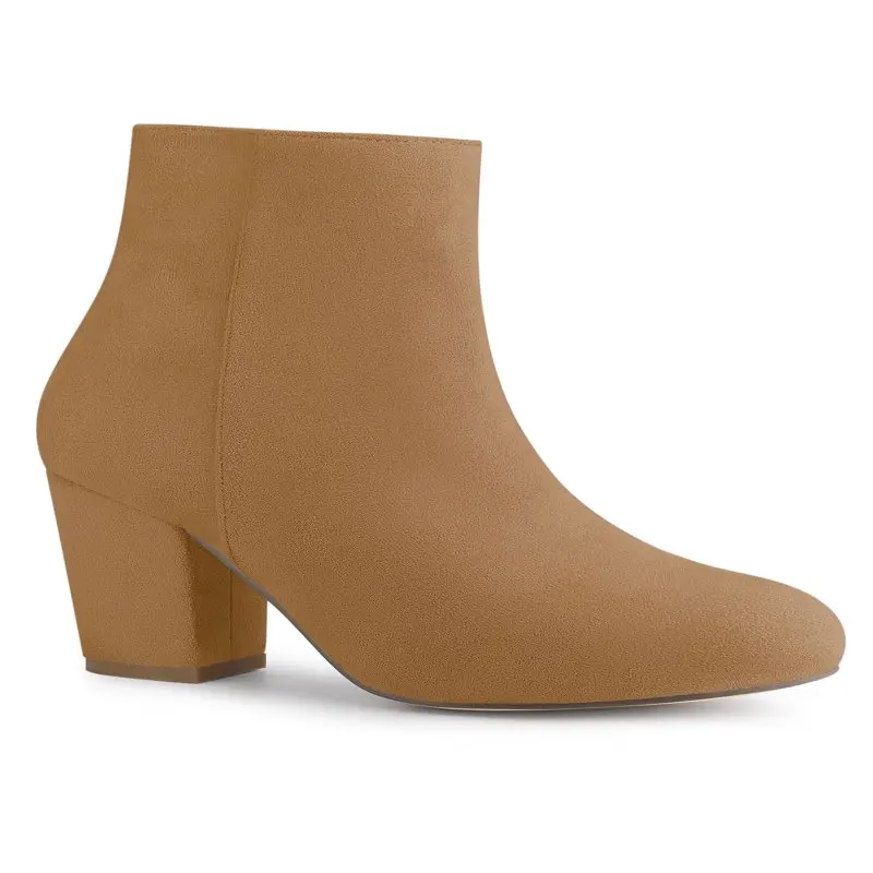 

Women's Side Zip Chunky Heel Ankle Boots