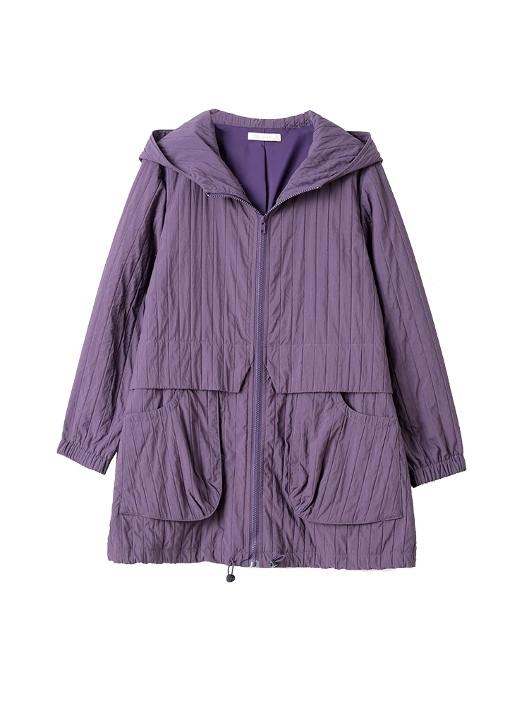 Женская фиолетовая повседневная куртка Agudo с длинными рукавами весенне-осенняя