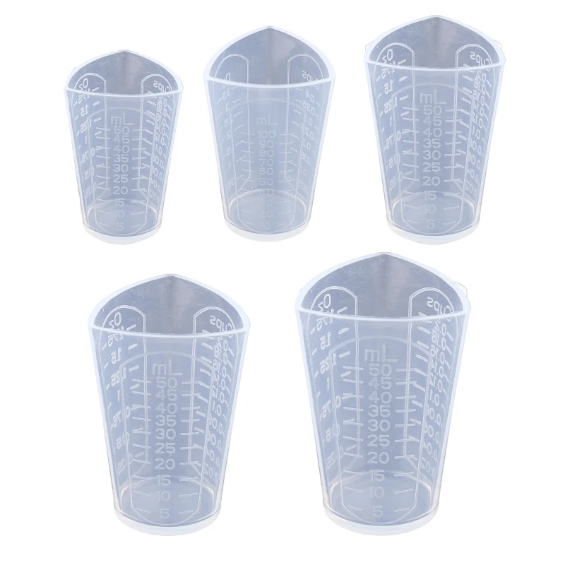 

Transparent Measuring Cups Molds Silicone Resin Mixing Cups for Classrooms Decor