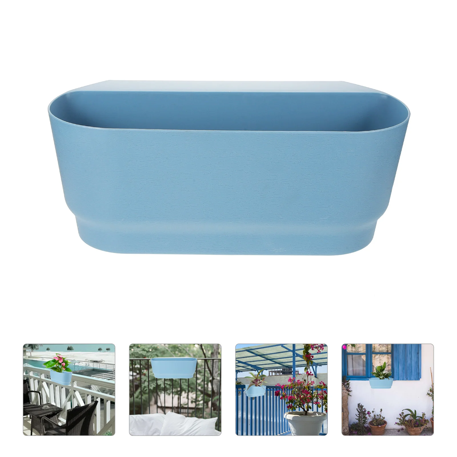 

Home Decor Fence Flowers Container Hanging Pots Plants Indoor Small Railing Planters Plastic Holder Garden