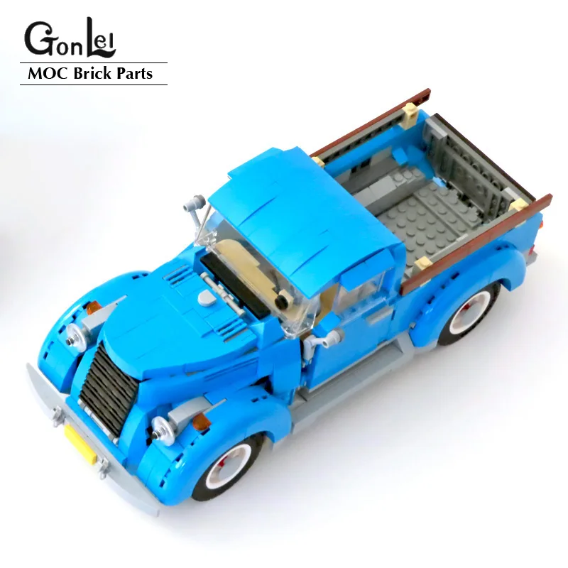 

940PCS City Technical Car Super Speed Vehicle Vintage Pickup Truck Model Building Blocks DIY Bricks Compatible 10252 Toys