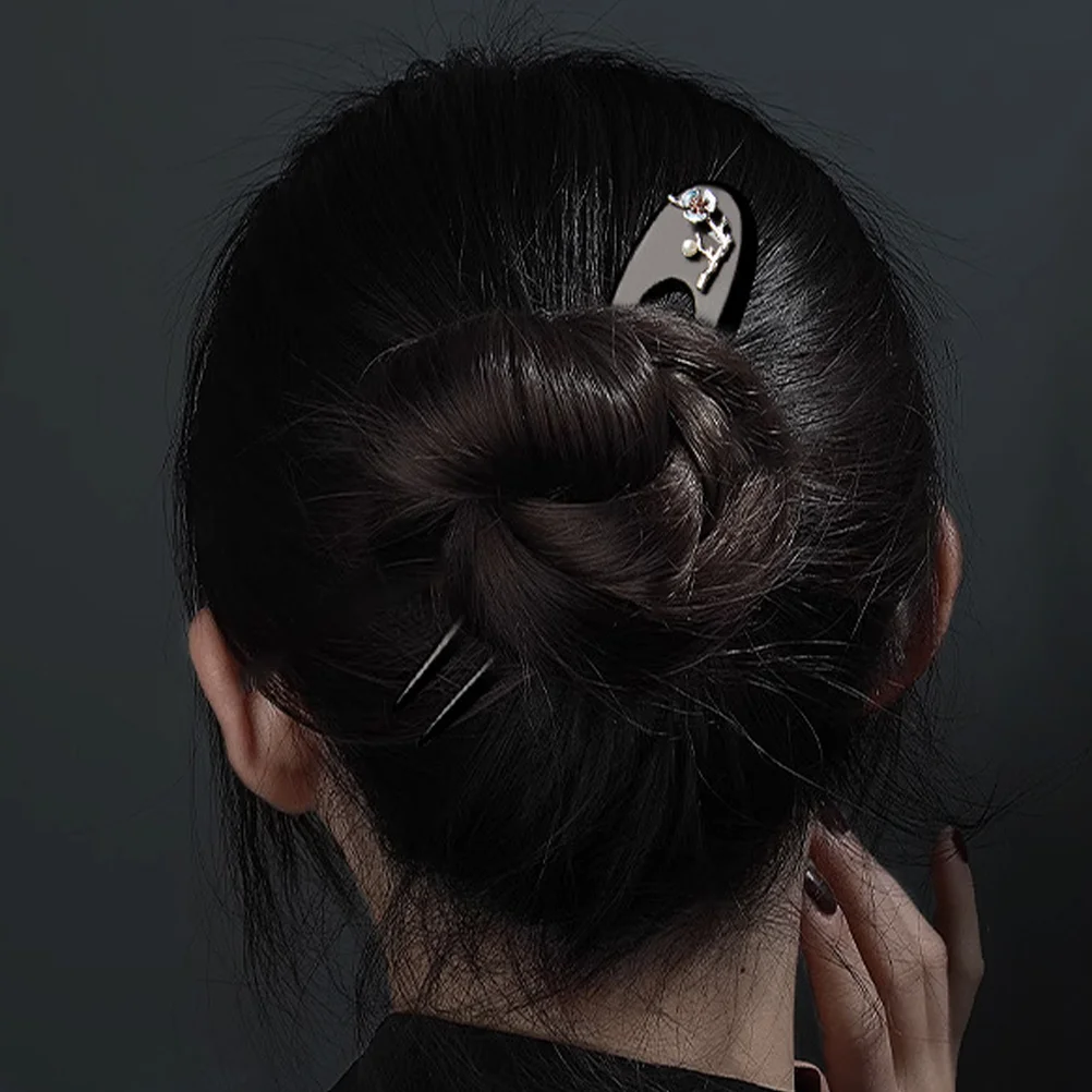 

Hair Clips Stick Forks Headgear Decorative Pins Hairpins Women Wood Chinese Sticks U