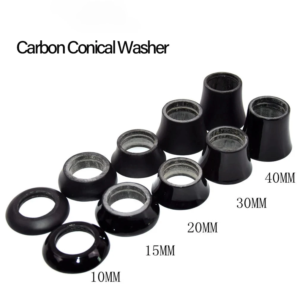 Full Carbon Headsets Taper Washer Ultralight Carbon Headsets Cover Conical Spacers Bicycle Accessories