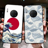yinuoda japanese wave art phone case for huawei mate 20 10 9 40 30 lite pro x nova 2 3i 7se