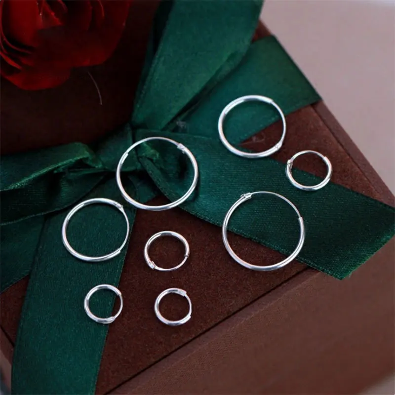 

Женские серьги-кольца из серебра 925 пробы