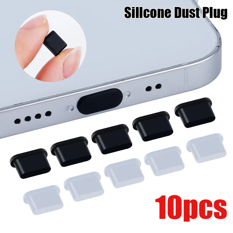 

10/5pcs Silicone Dust Plugs for Iphone 13 12 11 X 8 7 6 Charging Port Cap Soft Rubber Dustproof Plugs Cover Protector