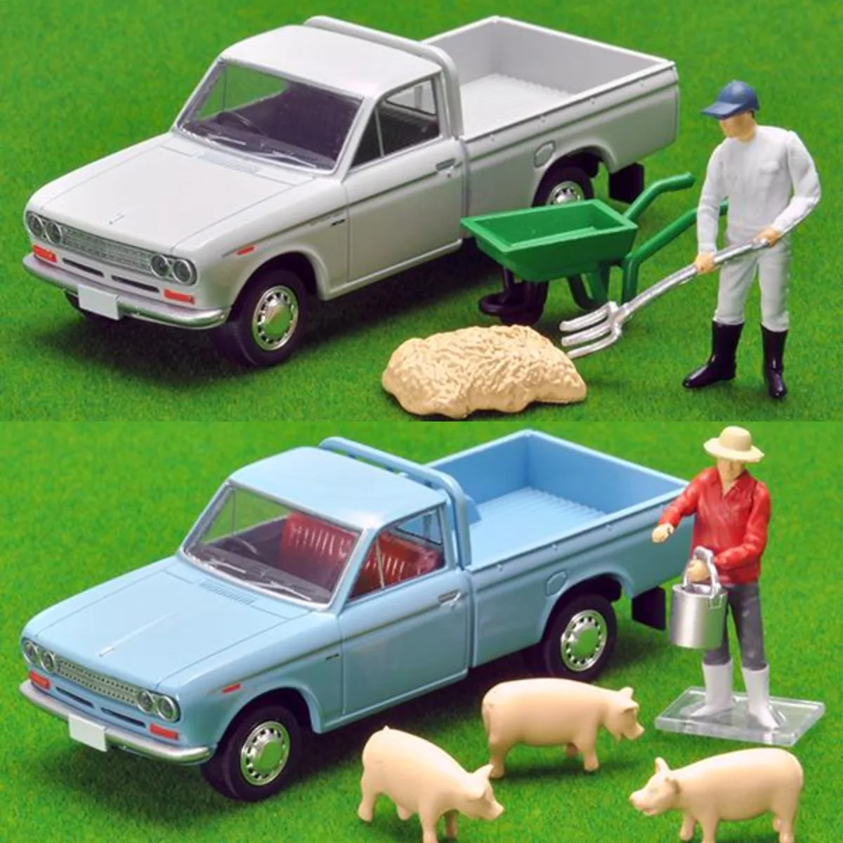 

Takara Tomy Car TLV 195B/C DATSUN Truck 1500 Farm Suit Limited Edition Simulation Alloy Static Car Model Toy Gift