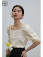 ziqiao 2022 early spring new women tops elegant sweet blouses stand collar ruffled long sleeve back bowknot lace up shirts