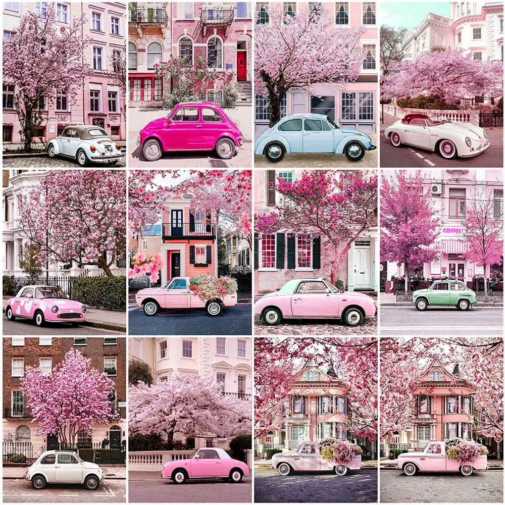 

Алмазная вышивка JIEME, Новое поступление, алмазная живопись, пейзаж, розовая фотография стразы, украшение для стен