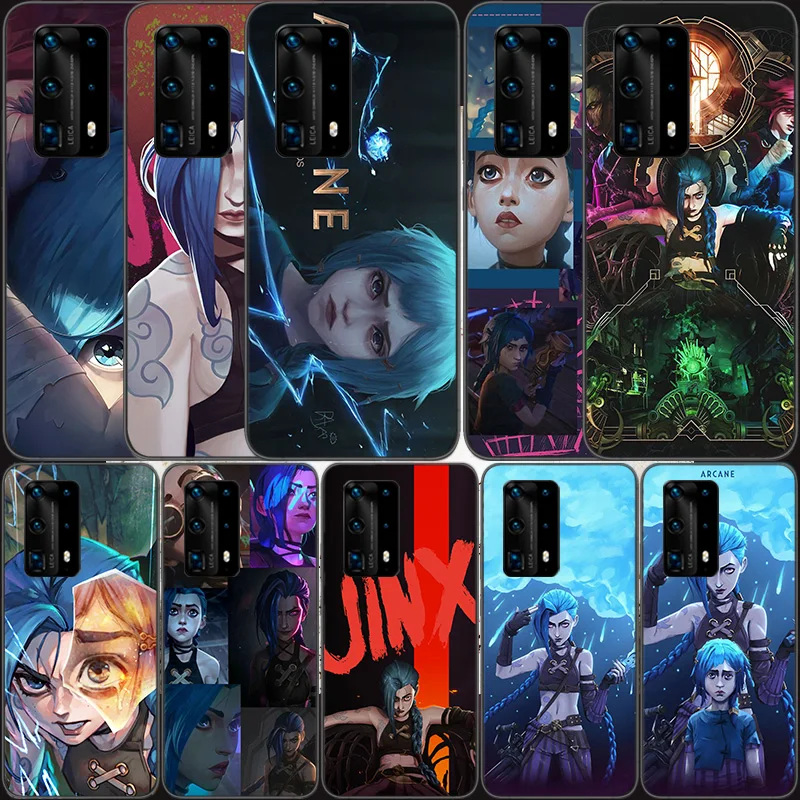 

Anime Arcane Jinx Vi Soft Clear Phone Case For Huawei P30 Lite P10 P20 P40 P50 Pro Mate 40 Pro 30 20 10 Lite Cover Silicone