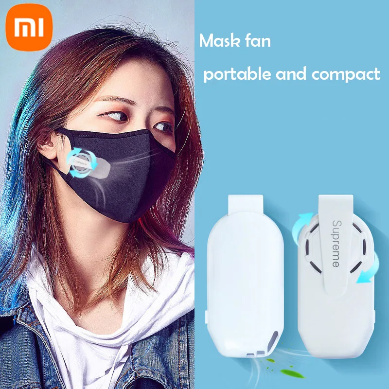 Новый портативный вентилятор Xiaomi для маски лица с клипсой переносной