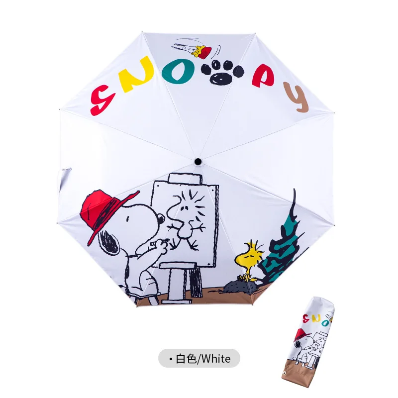 

Cartoon Snoopyed Sun Umbrella Sunscreen Portable Sunny and Rainy Umbrella Full Automatic Folding Umbrella Sunshade Umbrella toy