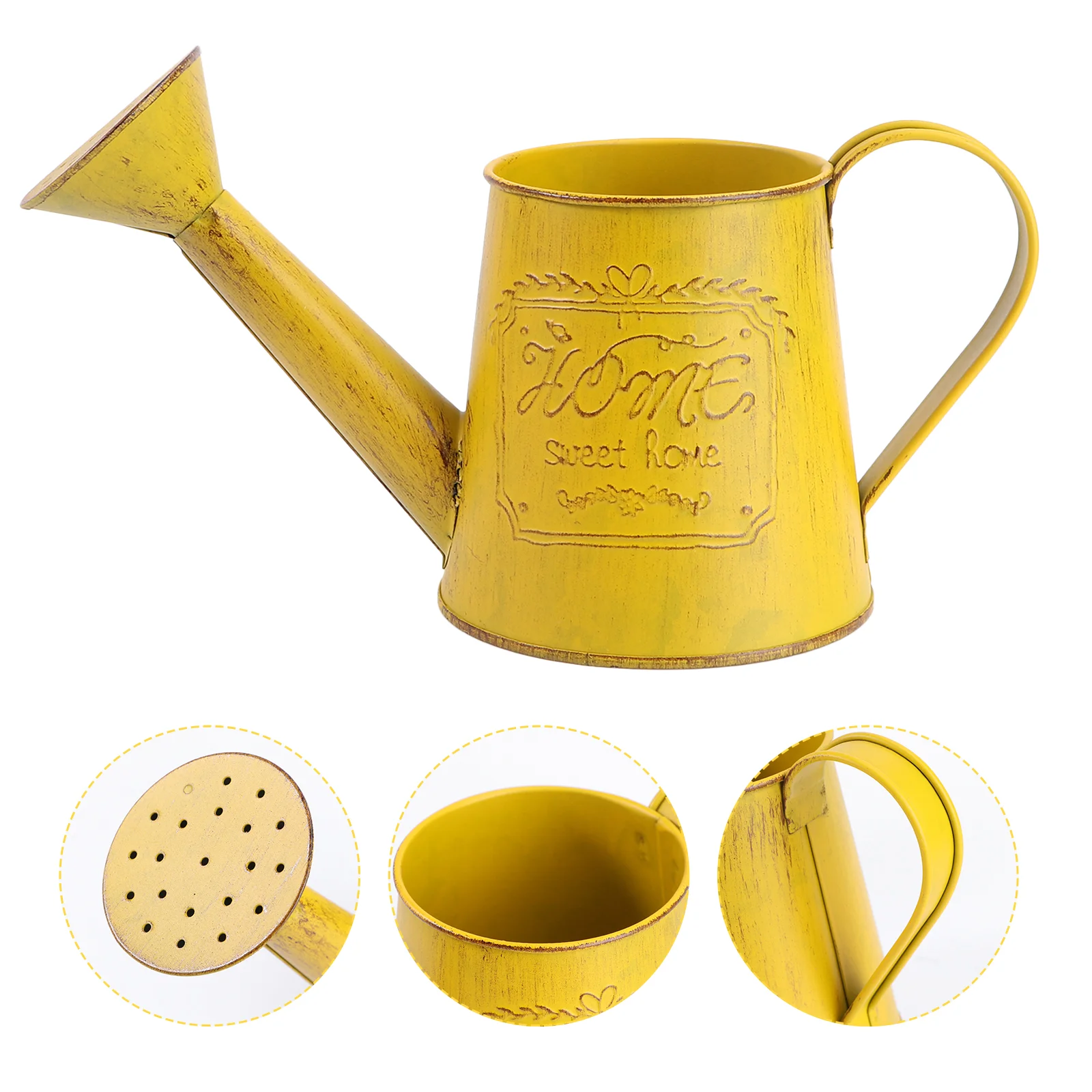 

Vase Flower Jug Metal Can Rustic Watering Bucket Planter Galvanized French Shabby Pot Chic Vintage Pitcher Vases Decorative