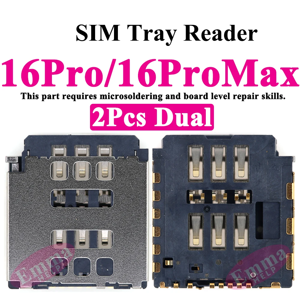 Кабель-адаптер для считывателя SIM-карт (2 шт.) для iPhone 17, 16 Plus, 15 Pro Max, 14, 13, 12, 11, XR, внутренний слот для SIM-карты (art.: 3920d96052ffd) - 3920d96052ffd