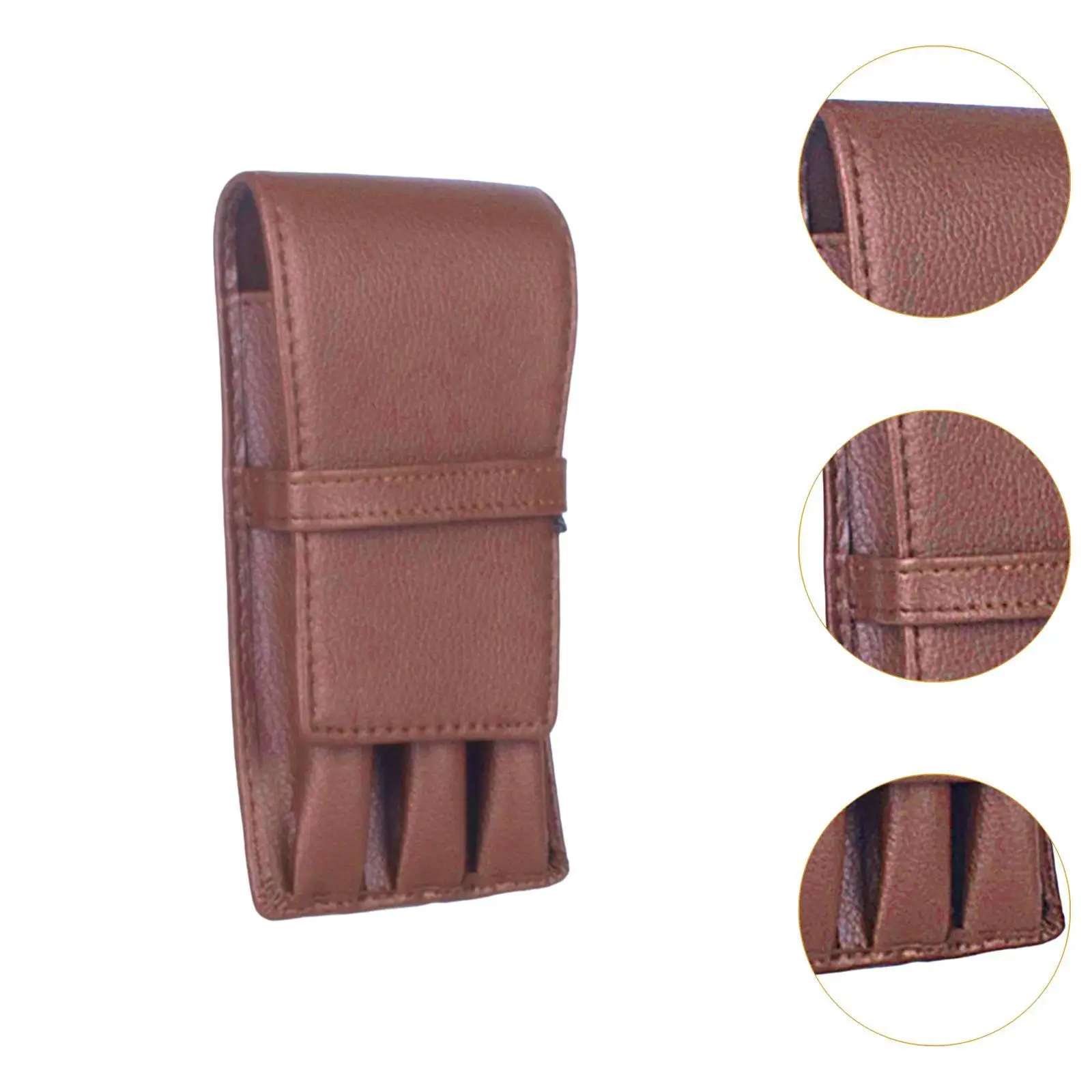 Кожаный чехол для перьевой ручки с 3 слотами ручек ручной работы мужчин в