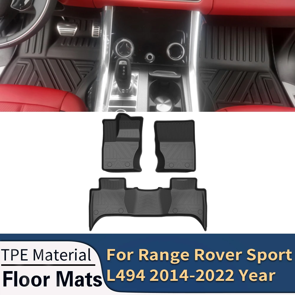 

Автомобильные коврики для Range Rover Sport L494 2014-2022, всесезонные коврики из ТПЭ без запаха, водонепроницаемые аксессуары для интерьера