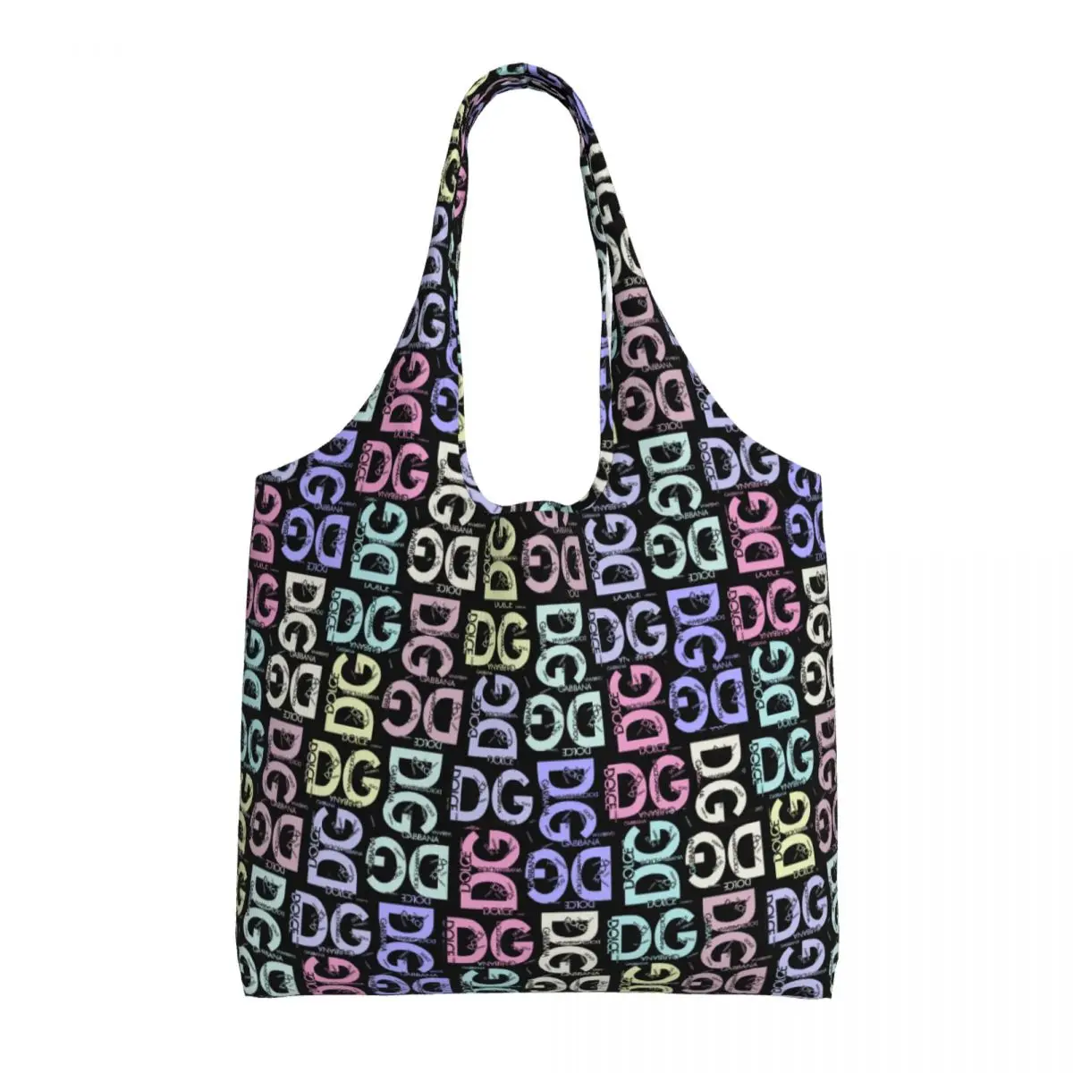 

Tote Folding Pouch Handbags Fashion Printing Foldable Eco-Friendly Shopping Bag Convenient Large-capacity for Travel Grocery Bag
