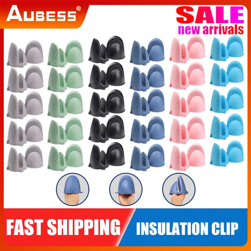 

Kitchen Baking Silicone Heat Insulation Clip Anti Scalding Non Slip Gloves Household Oven Microwave Oven Baking Mitts Holder