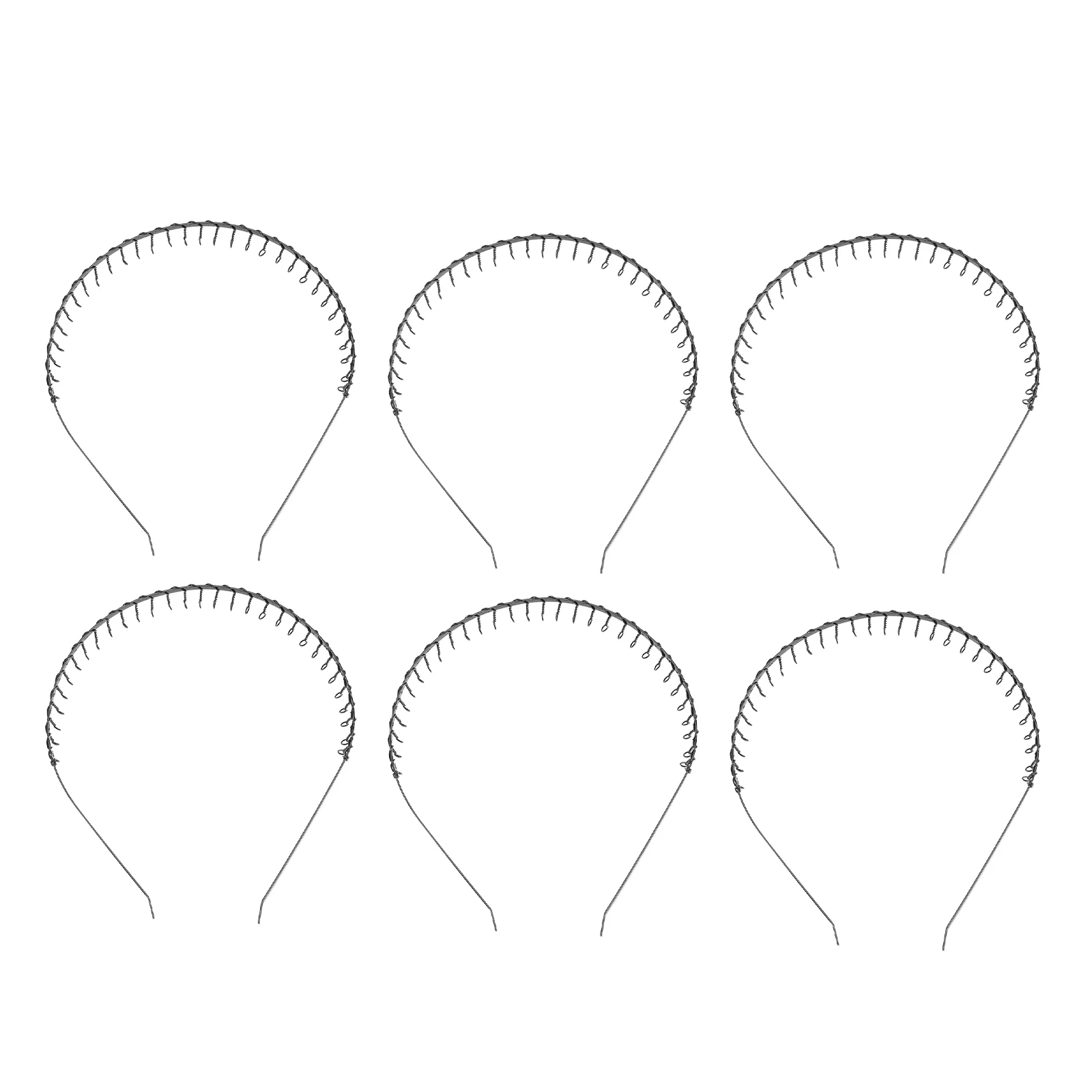 

Hair Teeth Headband Band Wavy Hoop Metal Combmen Black Hairband Wave Women Yogaheadbands Shower Mental Boys Spring