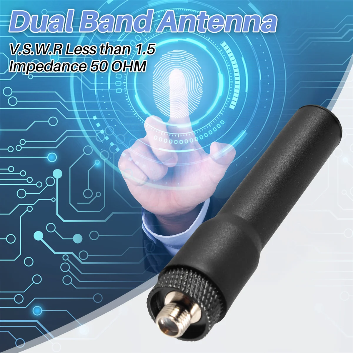 Фото Двухдиапазонная мягкая антенна SCLS SF20 SMA-F для UV5R UV5RA/Plus BF888s, черная, новая №5
