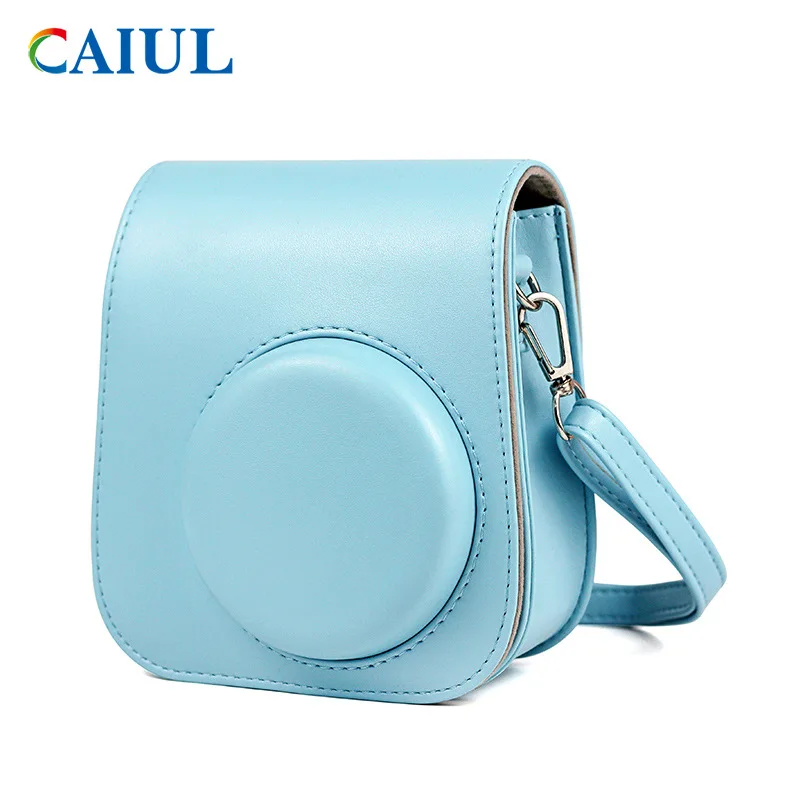 For Instax Mini 11 Camera Case PU Leather Soft Silicone Cover Bag for Fujifilm Polaroid Film Camera Bag with Shoulder Strap For