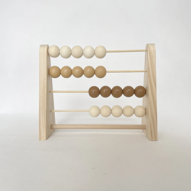 

Nordic Wooden Abacus for Kids Room Desktop Decoration Baby Early Learning Math Educational Toy Natural Wood Nursery Decor