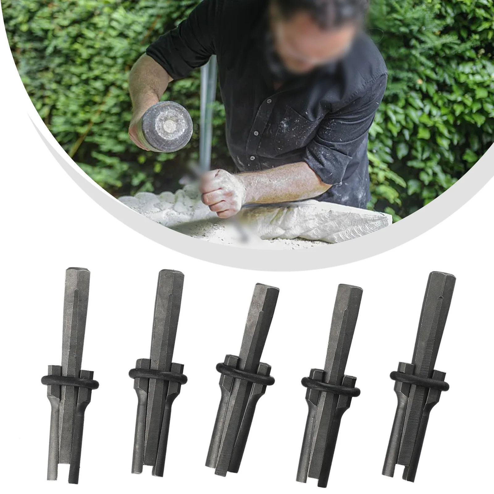 

Chisel Stone Splitter Hand Tools Splitting The Hard Stone 105mm Length 5/8 Inch(16 Mm) Diameter High-quality Steel