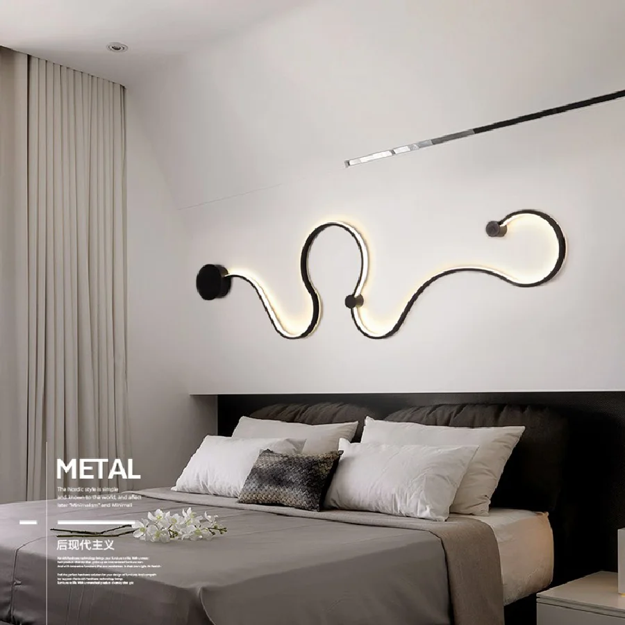 

Modern Simple LED Wall Lights Art Designs Creative Wall Lamp Creative Lighting Fixture for Bedroom Living Room Aisle Home Decor