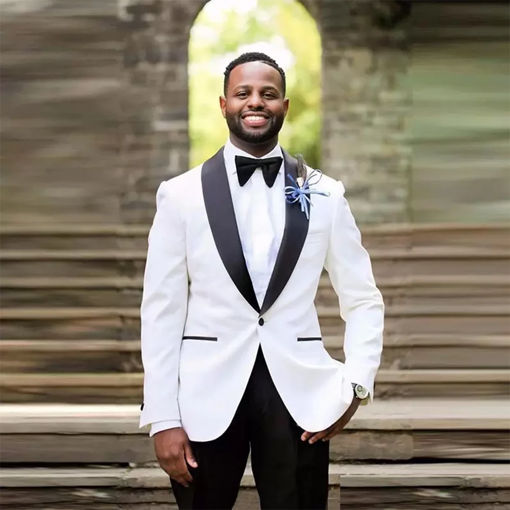 

2023 Latest Business Men's Suit for Wedding Party Groom Tuxedos Slim Fit Peak Lapel Suits Male Costume Homme (Jacket+Pants)