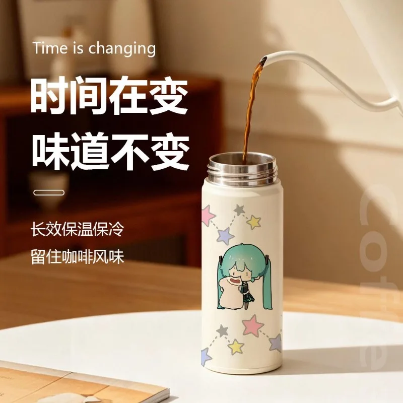 Фото Hatsune Miku, высококачественная милая креативная изолированная чашка из нержавеющей стали, студенческая персонализированная портативная бутылка для воды большой емкости №4
