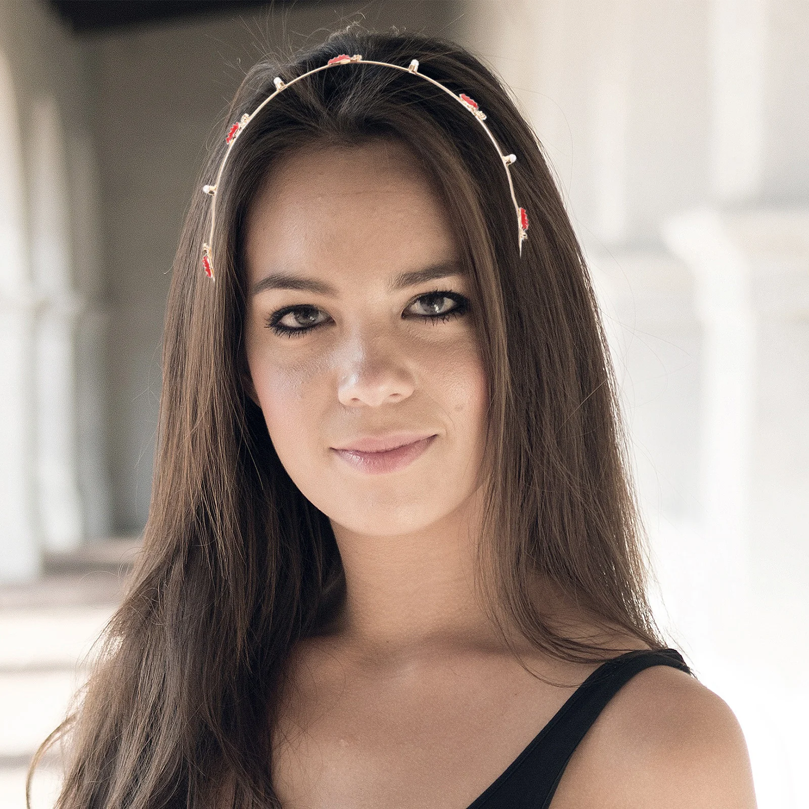 Клубничная повязка на голову украшения для волос сплав нежные свадебные (железо)