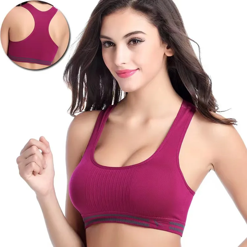 Large Size No Steel Ring Vest Sexy Sports Bra Women'S Seamless Breathable Yoga Fitness Sleep Sports Shock-Proof Underwear Women