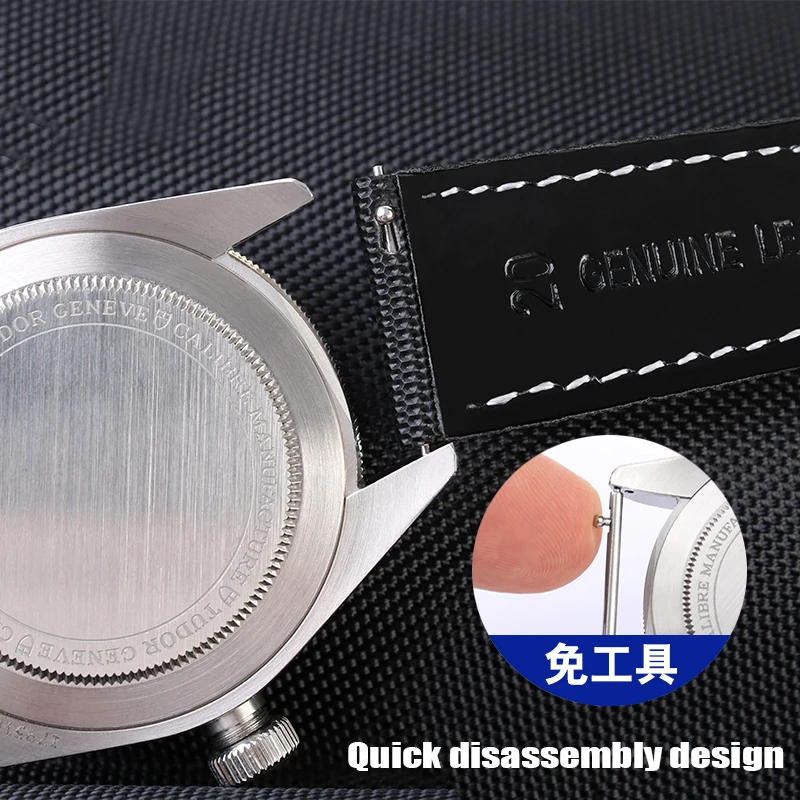 Ремешок нейлоновый кожаный для наручных часов браслет Tag Heuer Citizen Seiko No.5Mido Casio