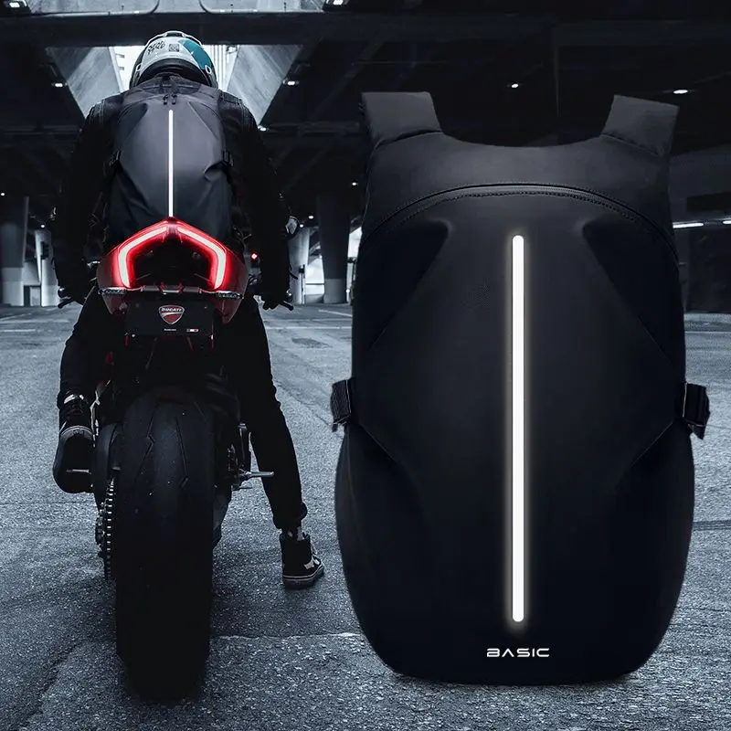 

Riding Backpack Motorcycle Helmet Backpack Female Motorcycle Rider Waterproof Travel Bag Men's Large Capacity