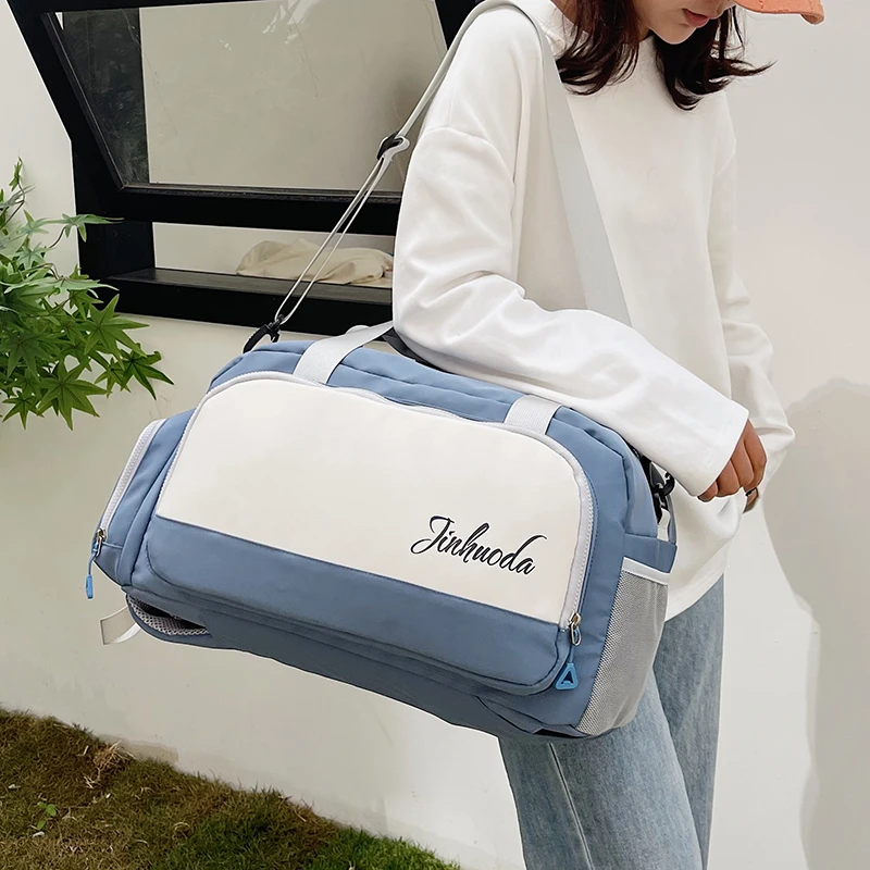 Large Capacity Double Shoulder Travel Bag Art Female High Quality Storage Clothes Handbag Single Shoulder Cross-Body Bag M643