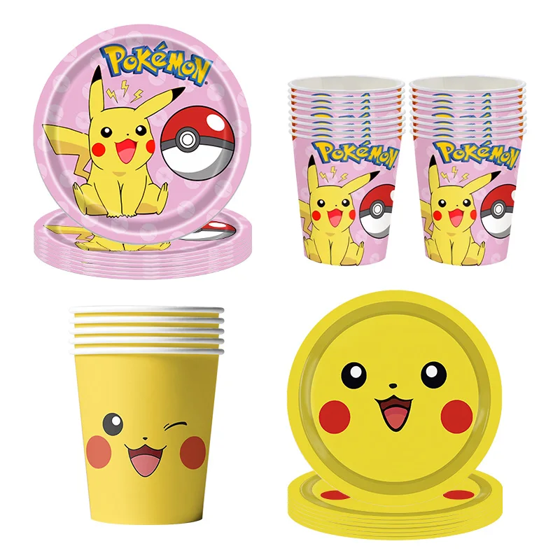 Украшение для дня рождения покемона скатерть подарочные коробки конфет