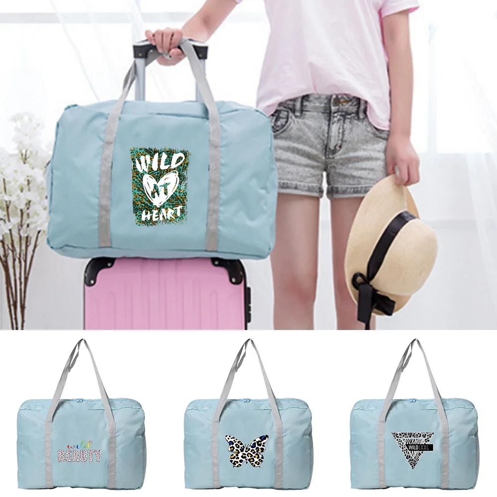 

New Nylon Foldable Travel Bags Women WaterProof Travel Weekend Organizer Clothes Storage Unisex Handbags Large Capacity Bag
