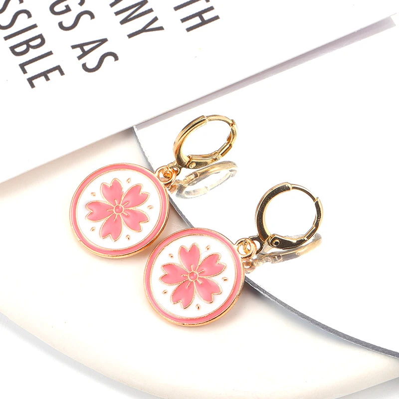 15 шт. 29*17 мм розовый цвет вишни эмалевый сплав кулон для браслета серьги ручной