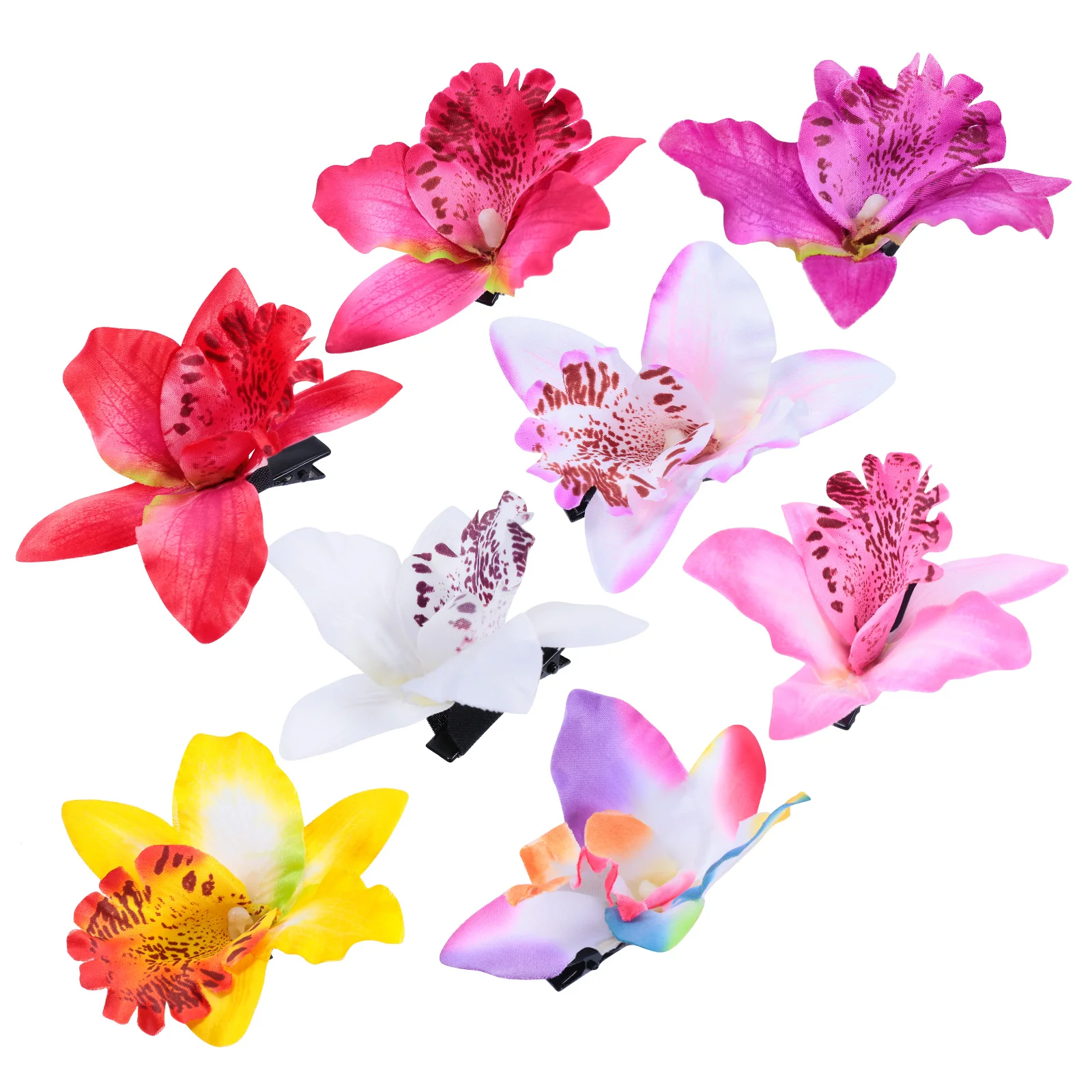

Hair Flower Bridal Hairpin Clips Beach Wedding Orchid Accessory Pin Bobby Hawaii Clip Barrettes Alligator Flowers Girls