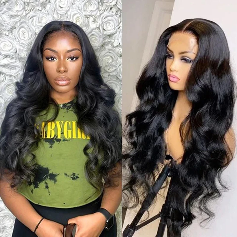 

4x4 Transparent Lace Closure Human Hair Wigs Cranberry Hair Brazilian Human Hair Body Wave 4x4 Lace Closure Wig 150% Density