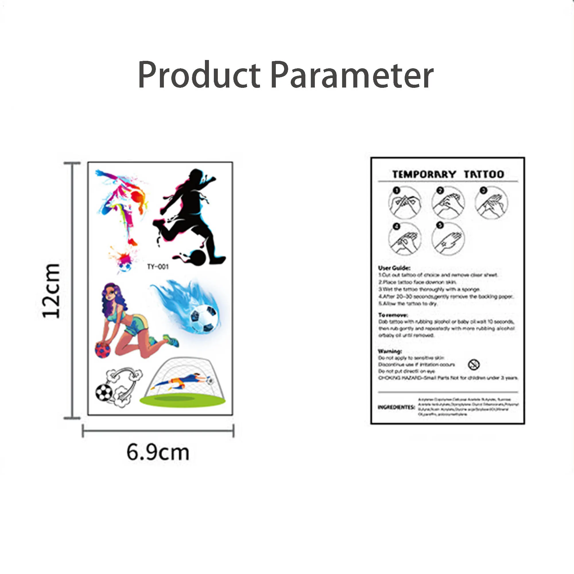 10 Листов Набор Временных Татуировок Водонепроницаемые Поддельные Татуировки
