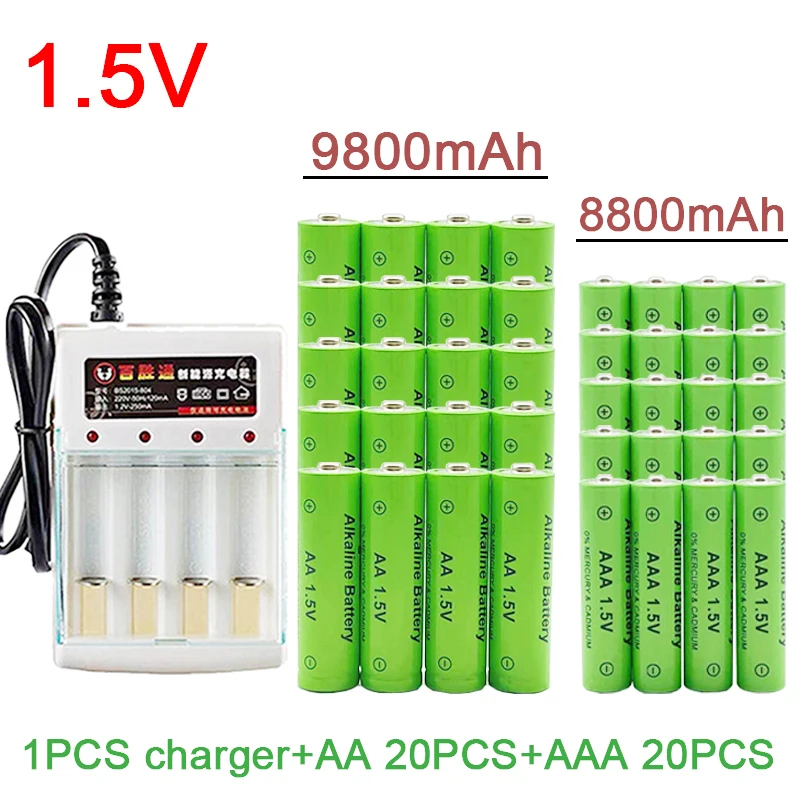 

Free Shipping 2023 Hot Sale AA 9800mah/AAA 8800mAh Alkaline Battery Rechargeable Battery for Remote Control Toy Smoke Alarm