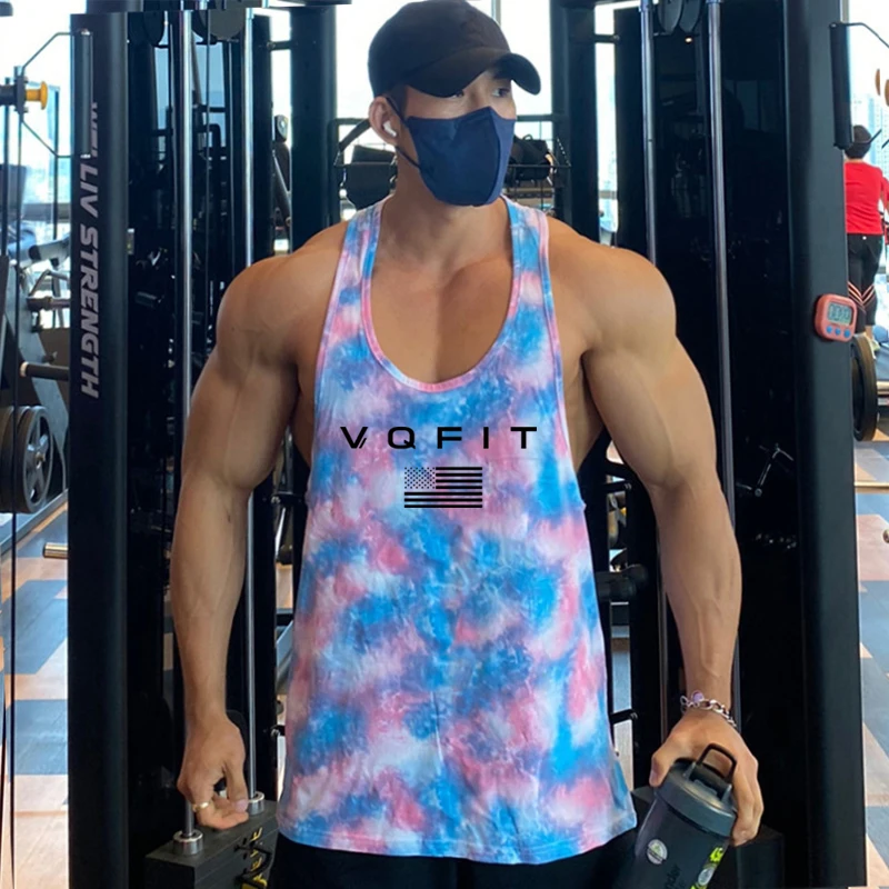 

High Quality Camouflage Shirt gym Fitness Mesh Breathable Tank Tops Sports Vest Sleeveless Man Canotte Bodybuilding Clothing