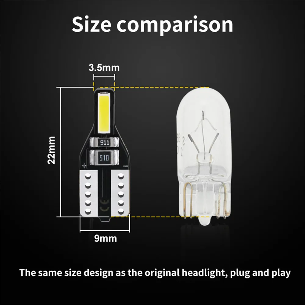 T10 W5W светодиодный 194 168 5050 SMD Автомобильная купольная лампа для чтения